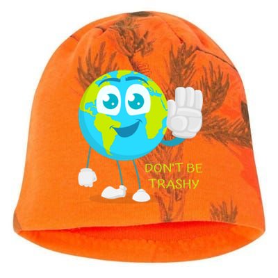 Dont Be Trashy Funny Earth Day Recycling Recycle Reuse Joke Gift Kati - Camo Knit Beanie