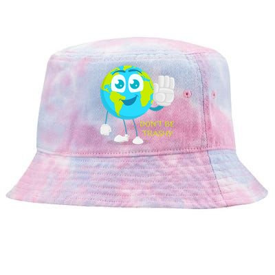 Dont Be Trashy Funny Earth Day Recycling Recycle Reuse Joke Gift Tie-Dyed Bucket Hat