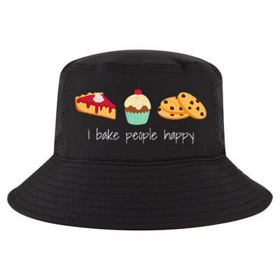 Dessert Baking Themed Gift I Bake People Happy Cool Comfort Performance Bucket Hat