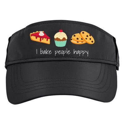 Dessert Baking Themed Gift I Bake People Happy Adult Drive Performance Visor