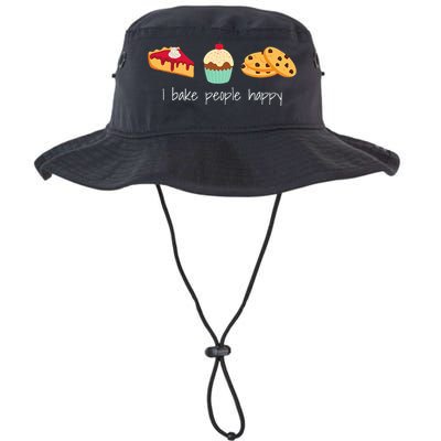 Dessert Baking Themed Gift I Bake People Happy Legacy Cool Fit Booney Bucket Hat