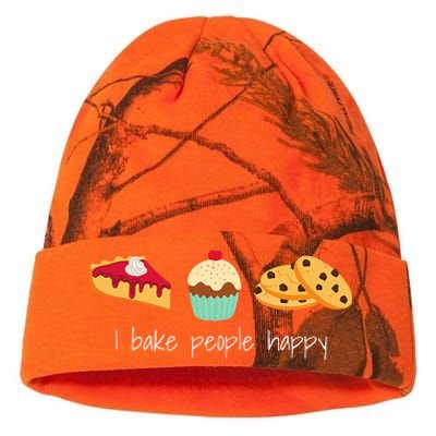 Dessert Baking Themed Gift I Bake People Happy Kati Licensed 12" Camo Beanie