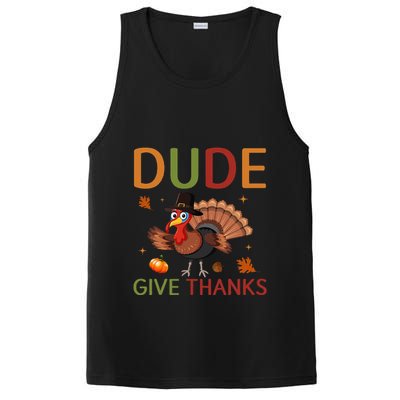 Dude Be Thankful Funny Thanksgiving Turkey PosiCharge Competitor Tank
