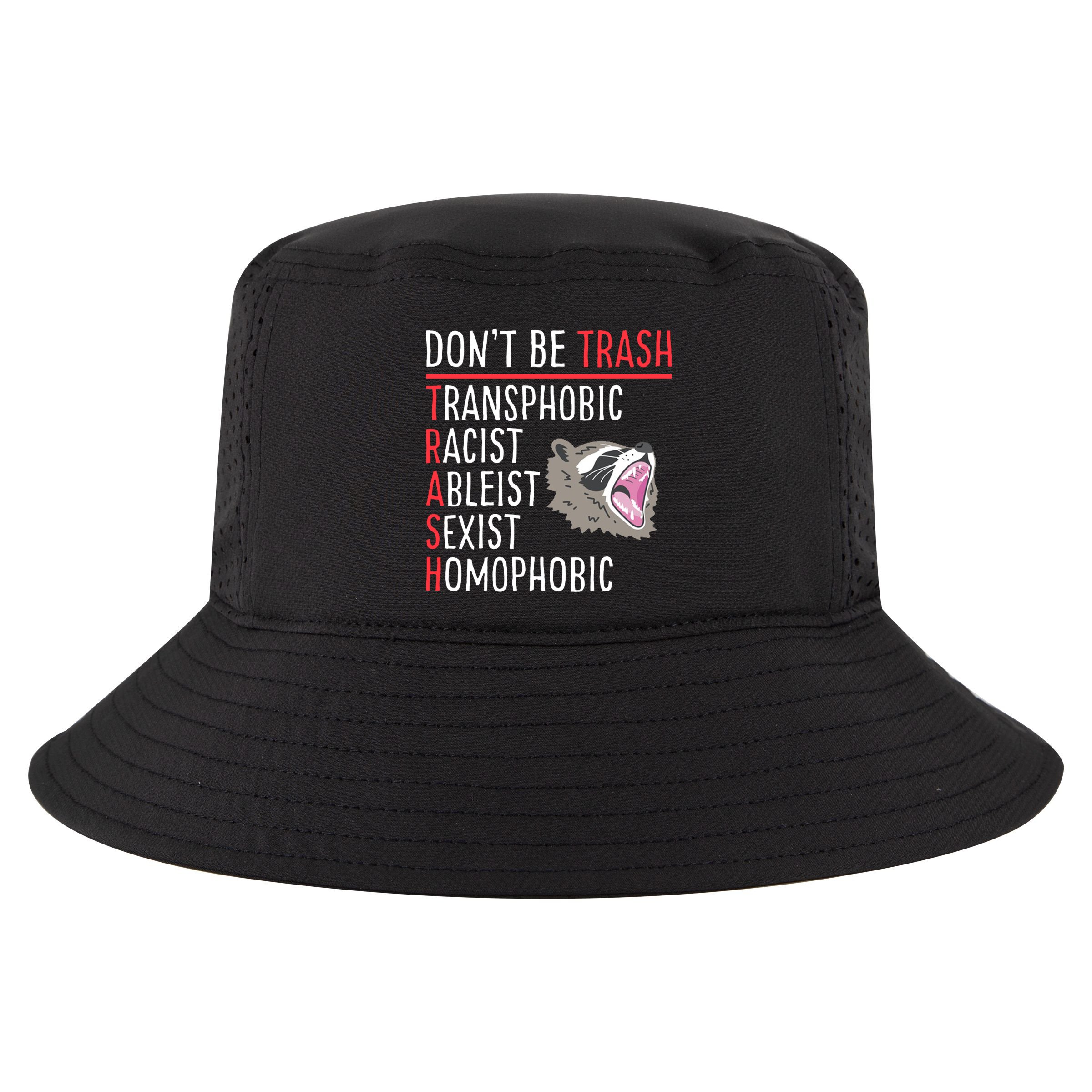 Don't Be Trash Funny Racoon Cool Comfort Performance Bucket Hat