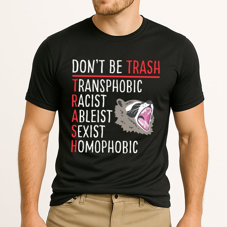 Don't Be Trash Funny Racoon Cooling Performance Crew T-Shirt