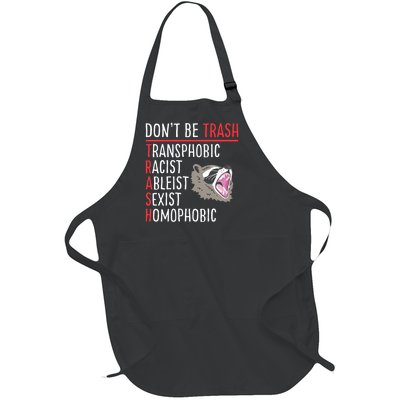 Don't Be Trash Funny Racoon Full-Length Apron With Pockets