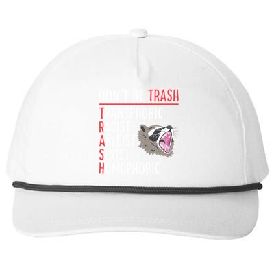 Don't Be Trash Funny Racoon Snapback Five-Panel Rope Hat