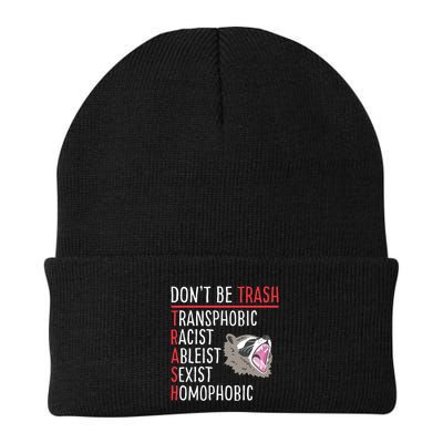 Don't Be Trash Funny Racoon Beanie