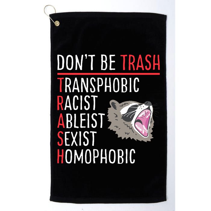 Don't Be Trash Funny Racoon Golf Towel