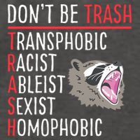 Don't Be Trash Funny Racoon Vector Backpack