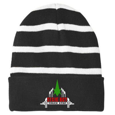 Dixie Boy Truck Stop Maximum Funny Overdrive Striped Beanie with Solid Band