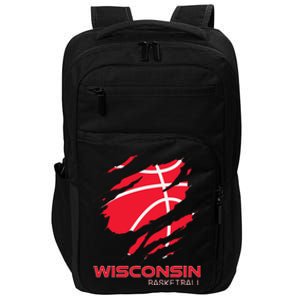 Distressed Basketball The Badger State Home Wisconsin Hoops Impact Tech Backpack