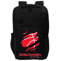 Distressed Basketball The Badger State Home Wisconsin Hoops Impact Tech Backpack