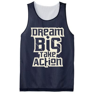 Dream Big Take Action Motivation Mesh Reversible Basketball Jersey Tank