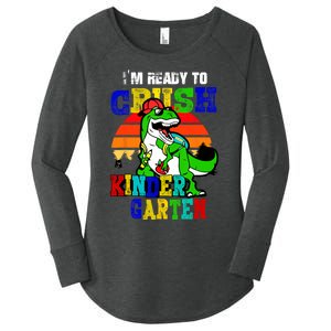 Dinosaur Back To School Graduate Funny Gifts Women's Perfect Tri Tunic Long Sleeve Shirt