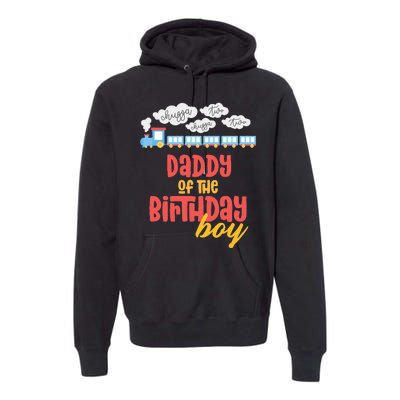 Daddy Birthday Train I'm 2 Two Yr Old Chugga Engine Premium Hoodie