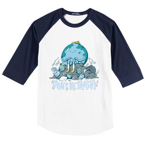 Dont Be Trashy Globe Earth Day Nature Lover Activist Ecology Cute Gift Baseball Sleeve Shirt