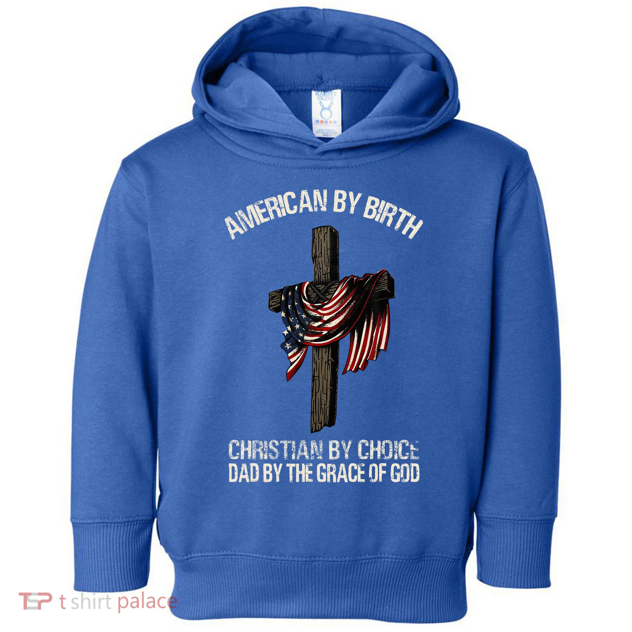 Dad By The Grace Of God Vintage Funny Gift Toddler Hoodie