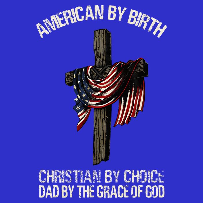 Dad By The Grace Of God Vintage Funny Gift Womens T-Shirt