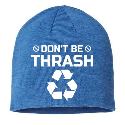 Dont Be Trashy Funny Recycle Icon Trash Collector Gift Sustainable Beanie