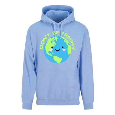 Don`t Be Trashy Love Nature Gift Earth Day With Planet Smile Gift Unisex Surf Hoodie