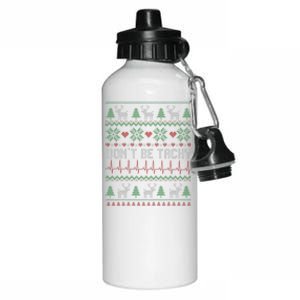 DonT Be Tachy Cardiac Nurse Ugly Christmas Cardiac Icu Xmas Gift Aluminum Water Bottle