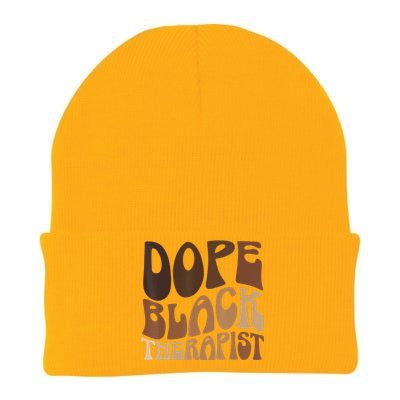 Dope Black Therapist Black Pride Afrocentric Melanin Knit Cap Winter Beanie