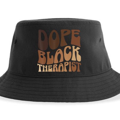 Dope Black Therapist Black Pride Afrocentric Melanin Sustainable Bucket Hat