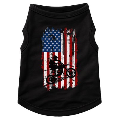 Dirt Bike Usa Flag Motocross American Flag Doggie Tank