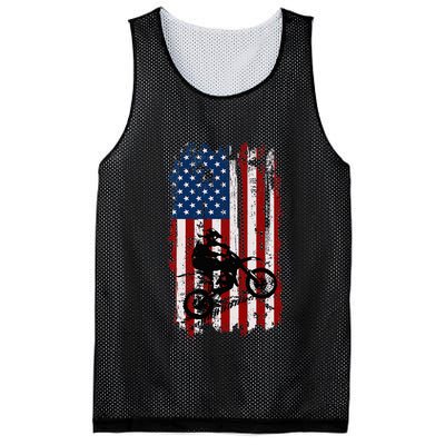 Dirt Bike Usa Flag Motocross American Flag Mesh Reversible Basketball Jersey Tank