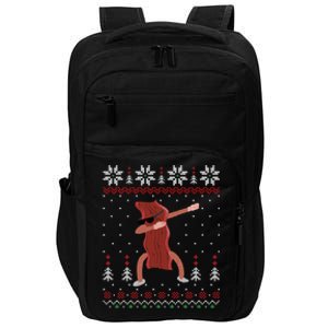 Dabbing Bacon Ugly Sweater Xmas Funny Ugly Christmas Cool Gift Impact Tech Backpack