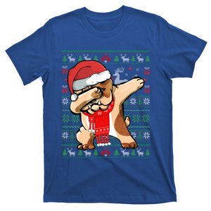 Dabbing Bulldog Ugly Christmas Sweater Funny Party Costume Gift T-Shirt