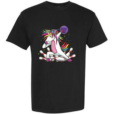 Dabbing Bowling Unicorn for Bowling Team Birthday Garment-Dyed Heavyweight T-Shirt