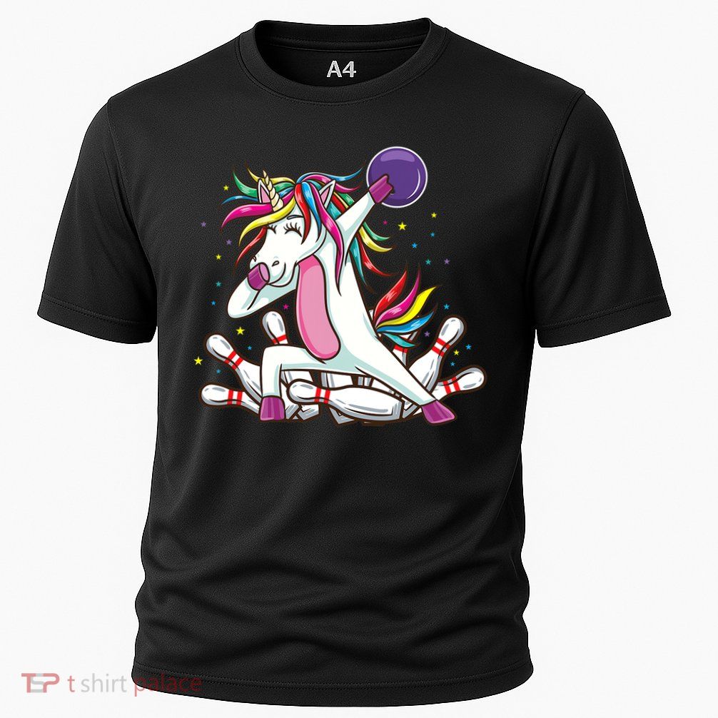Dabbing Bowling Unicorn for Bowling Team Birthday Performance Shirt