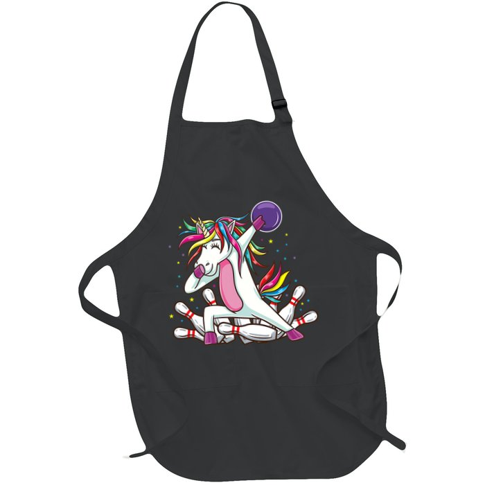 Dabbing Bowling Unicorn for Bowling Team Birthday Apron