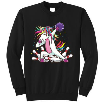 Dabbing Bowling Unicorn for Bowling Team Birthday Sweatshirt