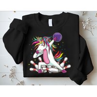 Dabbing Bowling Unicorn for Bowling Team Birthday Sweatshirt