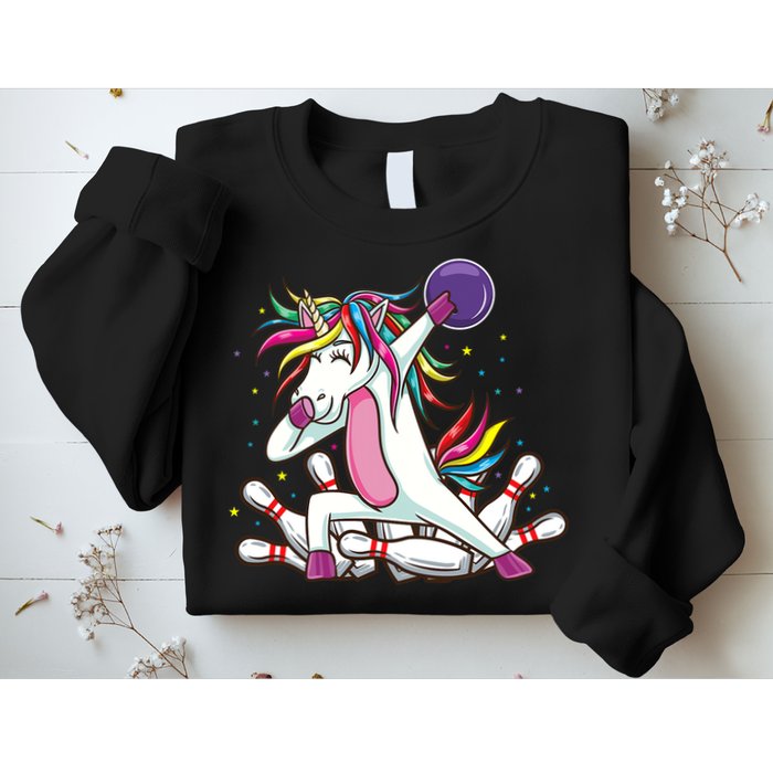 Dabbing Bowling Unicorn for Bowling Team Birthday Sweatshirt