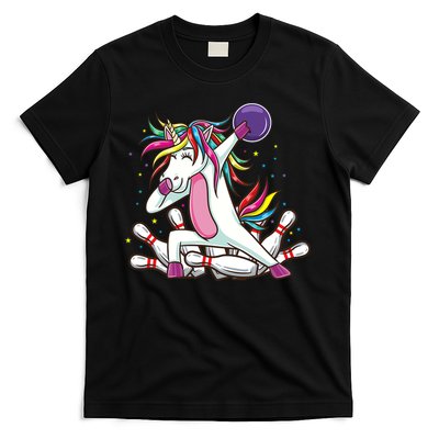 Dabbing Bowling Unicorn for Bowling Team Birthday T-Shirt