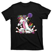 Dabbing Bowling Unicorn for Bowling Team Birthday T-Shirt