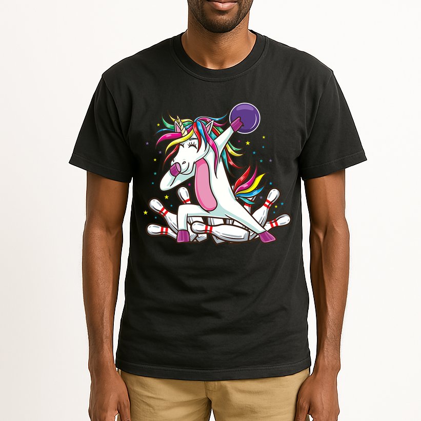 Dabbing Bowling Unicorn for Bowling Team Birthday Tall T-Shirt