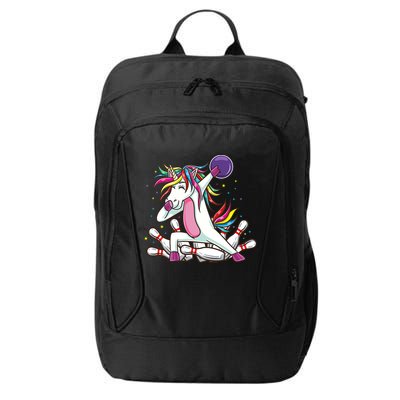 Dabbing Bowling Unicorn for Bowling Team Birthday City Backpack
