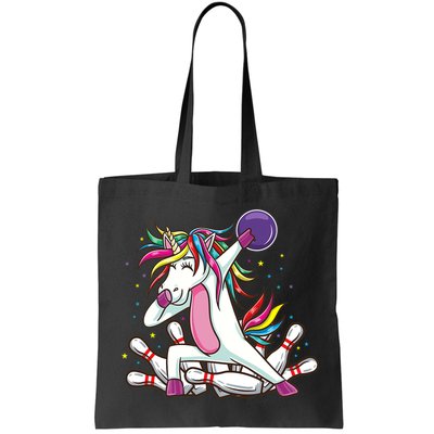 Dabbing Bowling Unicorn for Bowling Team Birthday Bag