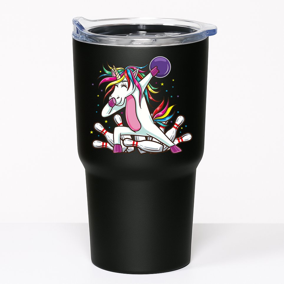 Dabbing Bowling Unicorn for Bowling Team Birthday Tumbler
