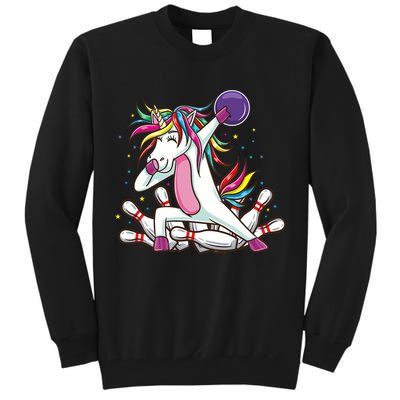 Dabbing Bowling Unicorn for Bowling Team Birthday Tall Sweatshirt