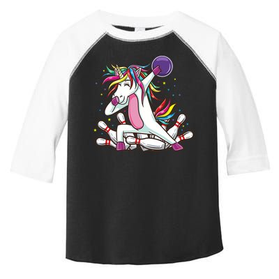 Dabbing Bowling Unicorn for Bowling Team Birthday Toddler Fine Jersey T-Shirt