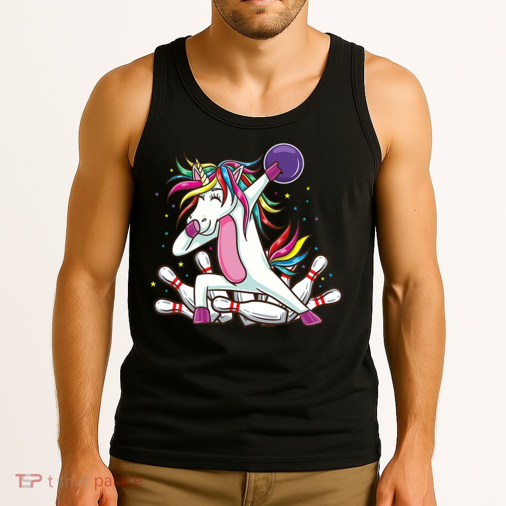 Dabbing Bowling Unicorn for Bowling Team Birthday Tank Top