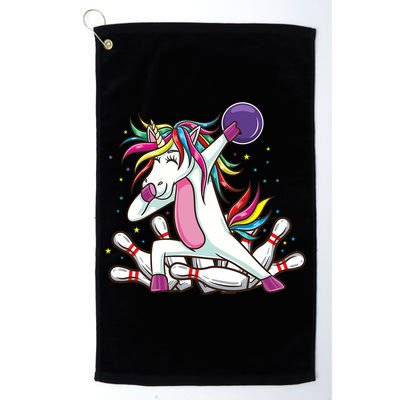 Dabbing Bowling Unicorn for Bowling Team Birthday Golf Towel