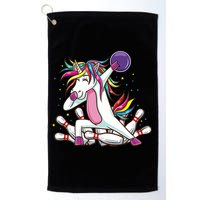 Dabbing Bowling Unicorn for Bowling Team Birthday Golf Towel