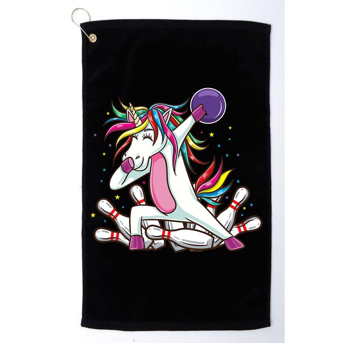 Dabbing Bowling Unicorn for Bowling Team Birthday Golf Towel